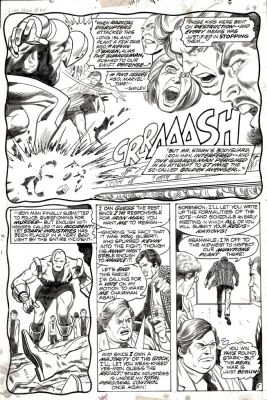 Tuska, George - Iron Man #48 Pg 5 Iron Man, Guardian Flashback Montage | Cool Lines Art