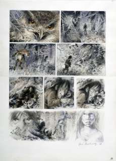 Hausman, René (1936-2016) | Encre et aquarelle sur papier, planche 34, le camp volant,… | Stanley’s Auction