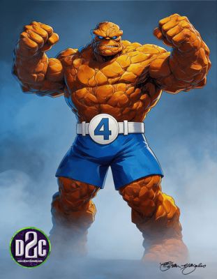 Comic Art One of a Kind Acrylic Painting of The Thing | eBay US (Buy It Now)