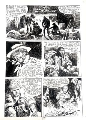 Giorgio Trevisan | Original page for Ken Parker n. 33 Milady. Cm. 31,5x42. Ink. Mint. Code 2001. | Segni e Disegni