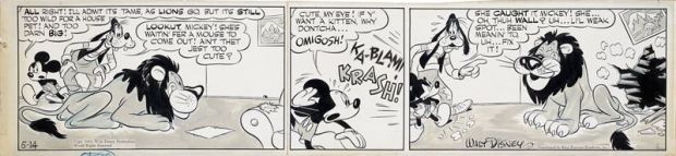Floyd Gottfredson | Lot 613 - Mickey Mouse - Goofy and Agnes | Finarte