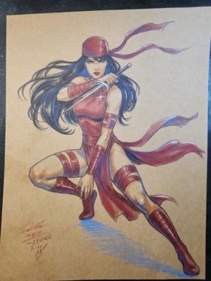 Elektra Original Fine Art Signed 8.5x11 COA Included | eBay US (Buy It Now)