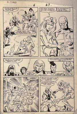 Eternals (Vol. 2) #6 Original Comic Art Pg 27 Sal Buscema Art- Ikaris vs. Kro | eBay US