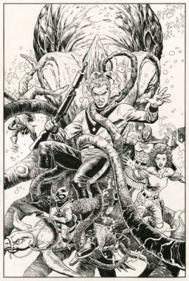 Flash Gordon The 1995 special original comic art cover by Chris Weston Mad Cave