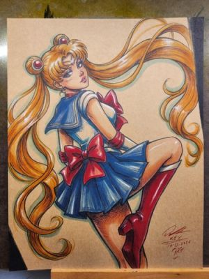 Sailor Moon Original Art Illustration Signed 8.5x11 COA | eBay US (Buy It Now)