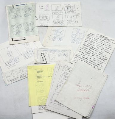 Lot 127 - A number of Henrys Cat sketched storyboards with captions below, many… | misc / divers