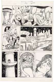 "THE SAVAGE SWORD OF CONAN" #140 COMIC MAGAZINE PAGE ORIGINAL ART LOT. | Hake’s