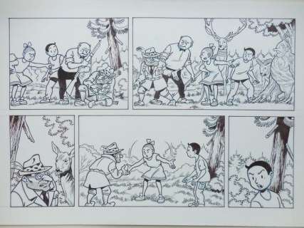 Suske en Wiske - Originele halve pagina (stroken 117 t/m 118) - Verraad op de Veluwe - Page volante - (2004) | Catawiki