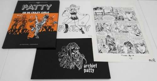 Brugman, Gideon - Originele pagina (p.31) - Patty en de Crazy girls - Met album en ex-libris - Cartonné - (1976/2013) | Catawiki