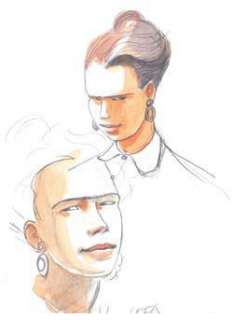 Bruno Le Floc‘ H - OUTREMERS Crayon, aquarelle, daté 2011, signé 32 x 24