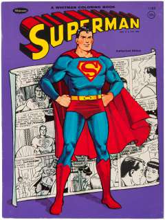 "SUPERMAN" COLORING BOOK ORIGINAL ART LOT. | Hake’s