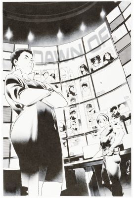 Simone Di Meo | Simone Di Meo Dawn of Dc Primer Unpublished Variant Cover Original Art | ComicArtFans Classifieds