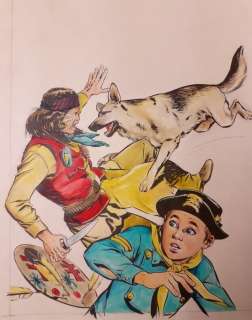 Rin Tin Tin  - Carlo R. Marcello - original cover - Page volante - EO | Catawiki