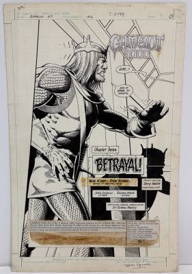 Lot 3 - Brian Bolland / Terry Austin — Camelot 3000 #7, Page 1: “Betrayal!” (1983) | Oberon Auctions