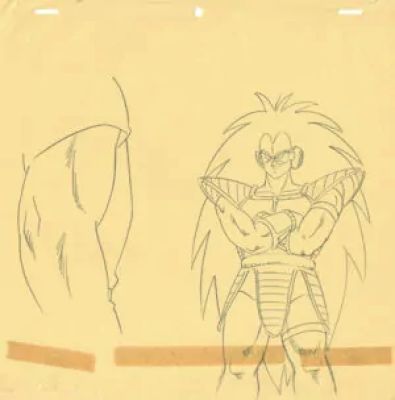 Toriyama Akira - Dragon Ball | correction genga – Raditz – Dragon Ball Z – DBZ – 4086 | La Galerie de la Bande Dessinée