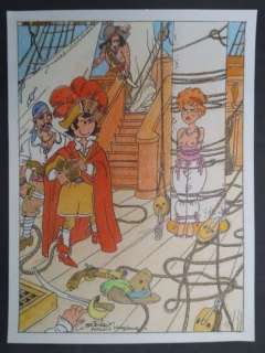 Wasterlain, Marc - Dessin original - Hommage Ã  Hergé - Licorne / Rackham - (1995) | Catawiki