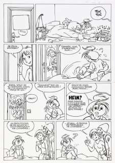 DARASSE, CHRISTIAN (... - Lot 86 - TAMARA, TOME 1 «COMBIEN»?, PLANCHE 1. Encre de Chine...