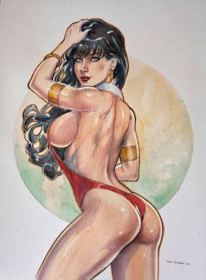 Marc Holanda | Vampirella Pin Up 11x17 | Raremarq (Buy It Now)