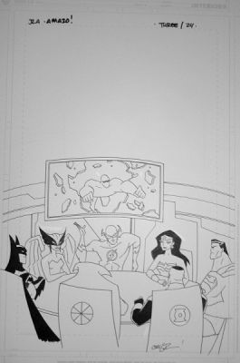 Craig Rousseau | Craig Rousseau - Jla Amazo! 3 Page 24 (Batman, Superman, Wonder Woman, Flash, Green Lantern) | ComicArtFans Classifieds