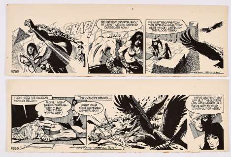 Garth: Bride of Jenghiz Khan. 2 original consecutive artworks (1974) drawn and… | Comic Book Auctions ltd