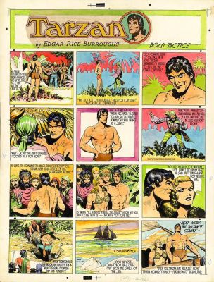 Burne Hogarth - Burne Hogarth - Tarzan Sunday Comic Page #649 - 8-15-43