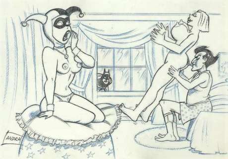 Batman - Original drawing - Joker - Harley Quinn - Andra | Catawiki