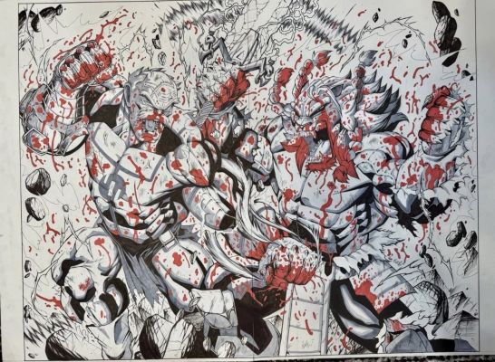 Mario Foccillo | Battle Beast 11 Wrap Around Cover | ComicArtFans Classifieds