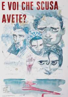 original illustr. - E voi che scusa avete - acquerello cm 42x29,7 - Page volante (2018) | Catawiki