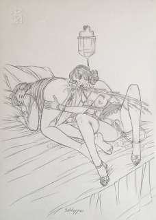 R. Baldazzini - illustrazione originale - Page volante | Catawiki