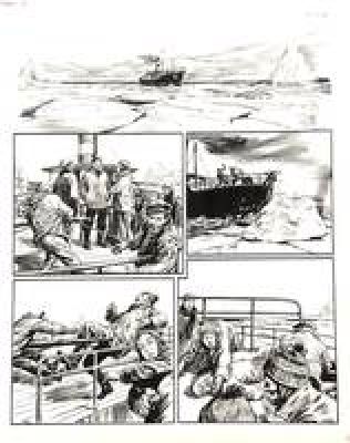 Guido Buzzelli | Original page for Peary. Cm. 34,5x43. Ink. Mint. Code 2297. | Segni e Disegni