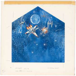 "STAR WARS" STATIONERY ENVELOPE ORIGINAL ART LOT. | Hake’s