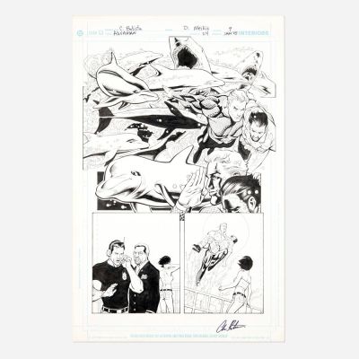 Lot 134 - Chris Batista and David Meikis, Aquaman #24 Story Page 9 Original Art (DC Comics, 2005) | Landry Pop Auctions
