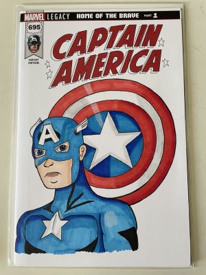 Jacob Wilcox | Captain America Blank Cover by Jacob Wilcox | Raremarq (Buy It Now)