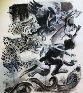 Follet, René - Dessin original publié  - La légende de St Julien L’hospitalier - (2014) | Catawiki