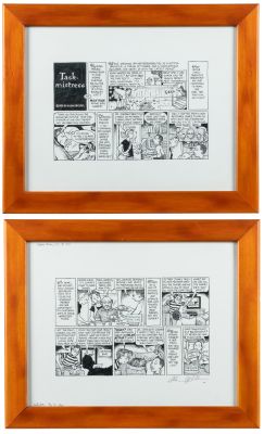 Lot 531 - BECHDEL, Alison (b. 1960). Dykes to Watch Out For #315 original comic strip artwork. | Potter & Potter