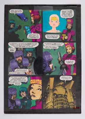 Lot 190 - Jason Brashill 2000 AD Prog #1077 In The Year 2120 Colour Story Page Signed (Fleetway, 1998) Total 2