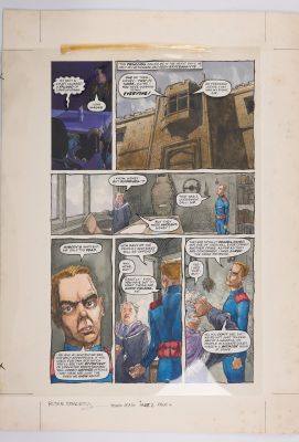 Lot 227 - Peter Doherty 2000 AD Judge Dredd Megazine #8 Young Death Part 8 Story Page Signed (Fleetway, 1991)