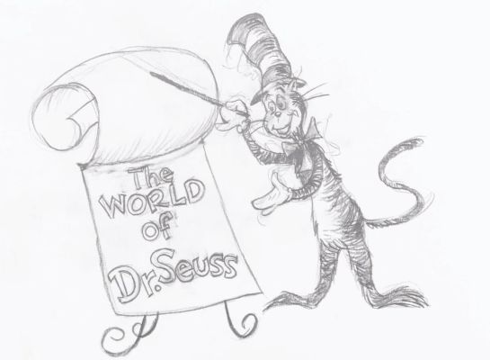 Lot 92 - A "The Butter Battle Book" Cat in the Hat Drawing. | Van Eaton Galleries
