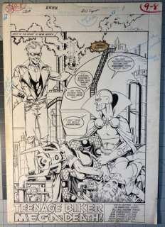 Original Comic Art - Justice League (1989) - Page 1 SPLASH - Bill Willingham