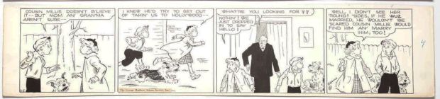 Cap Stubbs and Tippie Original Ink Daily Comic Strip Art Signed and Drawn by Edwina Dumm AM02 | Charles Scott Gallery