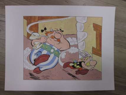 Frisano, Thomas  - Dessin original en couleur - Hommage Ã  Asterix - Aquarelle | Catawiki