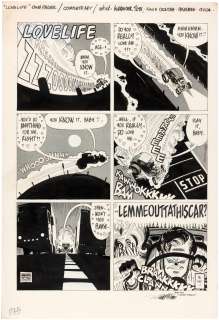 DRAG CARTOONS #5 "LOVELIFE" COMIC STORY ORIGINAL ART BY ALEX TOTH. | Hake’s