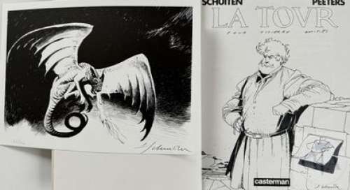 Schuiten/Les cités obscures. Dessin original réalisé… | Dagoty