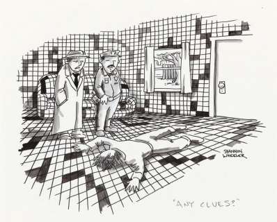 THE NEW YORKER. SHANNON WHEELER. "Any Clues?"