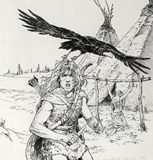 Delaby, Philippe  - Couverture originale + Mise en couleur - Bran - Légende née des tourbillons des vents du nord... (1992) | Catawiki