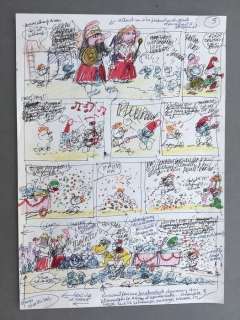 Studio Peyo (Wasterlain, Marc) - Planche originale préparatoire - Les Schtroumpfs et les Géants | Catawiki