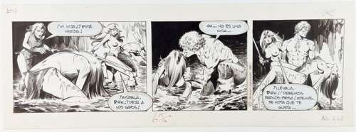 Enrique Badia Romero - original strip "Axa" - Page volante - (1981) | Catawiki