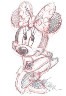 Pretty Minnie - Original Sketch - Joan Vizcarra - Art de crayon | Catawiki