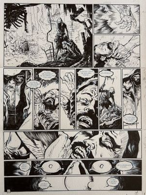 Benoit Dellac (Encrage), Jérôme Le Gris (Scénariste) | Benoit Dellac - Dellac, Serpent Dieu#1, Les larmes d’Odin, planche n°27,2019. | 2DGalleries