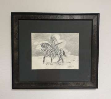 LB Cole original art, “Winter Warrior”, ca. 1950s